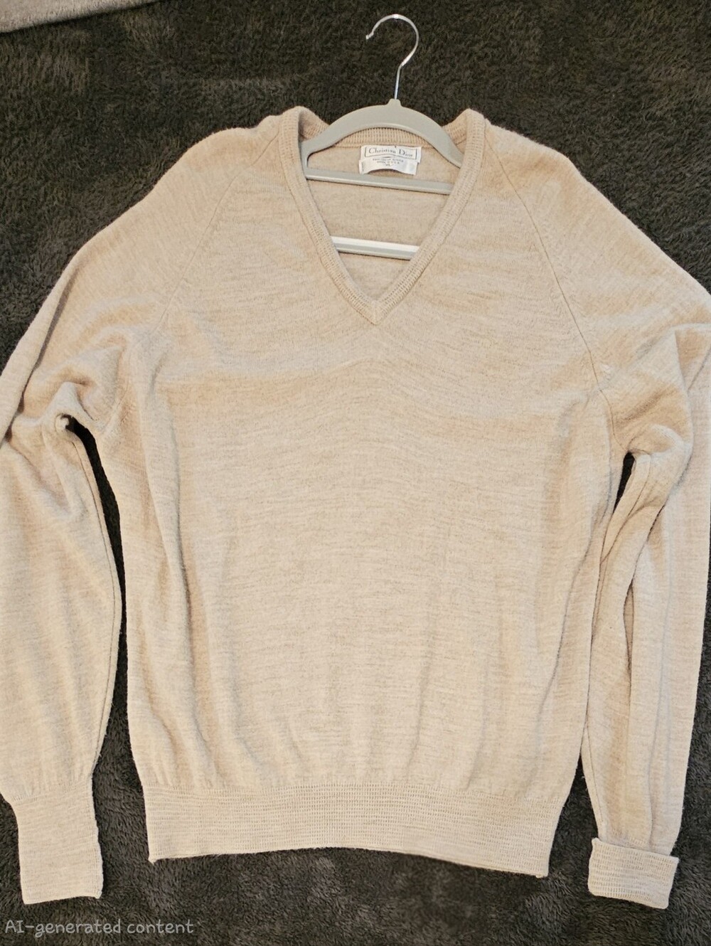 Dior Men’s V-Neck Sweater - Beige
